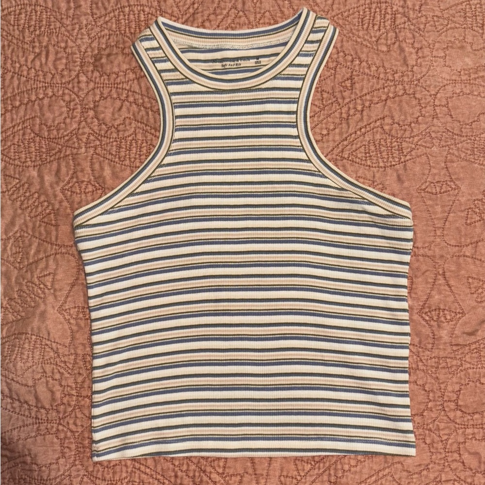 Abercrombie & Fitch Soft Rib Striped Top